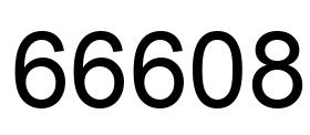 Number 66608 black image
