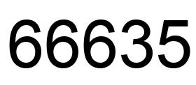 Number 66635 black image