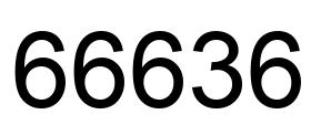 Number 66636 black image