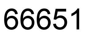 Number 66651 black image