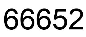 Number 66652 black image