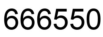Number 666550 black image