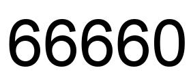 Número 66660 imagen negro