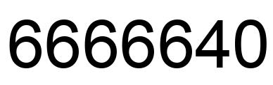 Número 6666640 imagen negro