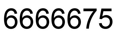 Número 6666675 imagen negro