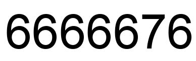 Número 6666676 imagen negro