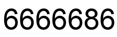 Número 6666686 imagen negro