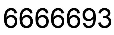 Number 6666693 black image