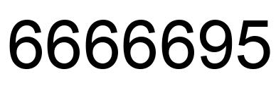 Number 6666695 black image
