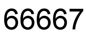 Número 66667 imagen negro