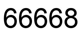 Number 66668 black image