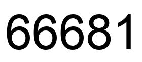 Number 66681 black image
