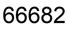 Number 66682 black image