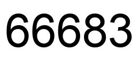 Number 66683 black image