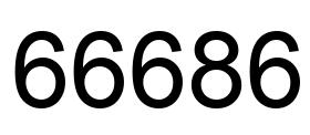 Número 66686 imagen negro