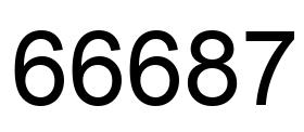Number 66687 black image
