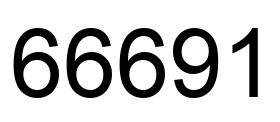 Number 66691 black image