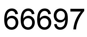 Number 66697 black image