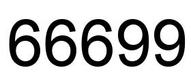 Number 66699 black image