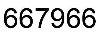 Number 667966 black image
