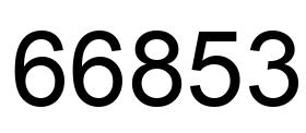 Number 66853 black image