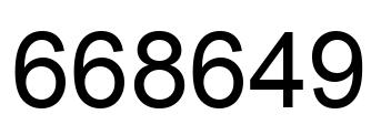 Número 668649 imagen negro