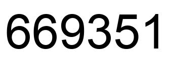 Número 669351 imagen negro
