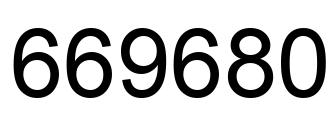 Número 669680 imagen negro