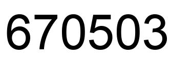 Number 670503 black image
