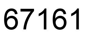 Number 67161 black image