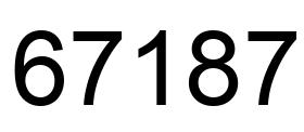 Number 67187 black image