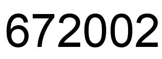 Número 672002 imagen negro