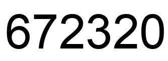 Number 672320 black image