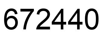 Número 672440 imagen negro
