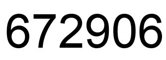 Number 672906 black image