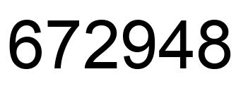 Número 672948 imagen negro
