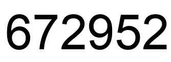 Número 672952 imagen negro