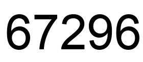 Número 67296 imagen negro