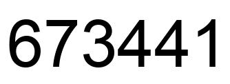 Número 673441 imagen negro