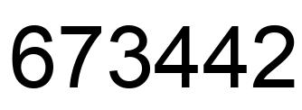 Número 673442 imagen negro