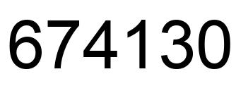 Número 674130 imagen negro