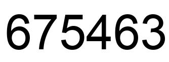 Number 675463 black image