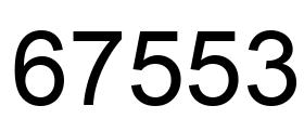Number 67553 black image