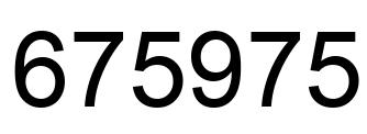 Number 675975 black image