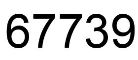 Number 67739 black image