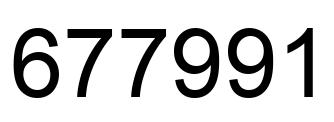 Number 677991 black image
