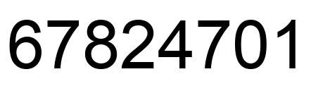 Número 67824701 imagen negro