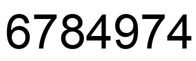 Number 6784974 black image