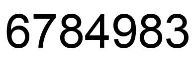 Number 6784983 black image