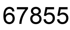 Number 67855 black image